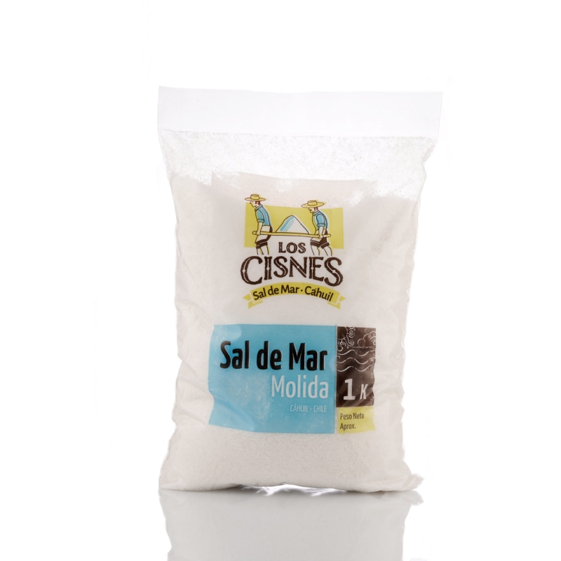 Sal de Mar Molida Yodada</br>Bolsa Impresa 1 Kg